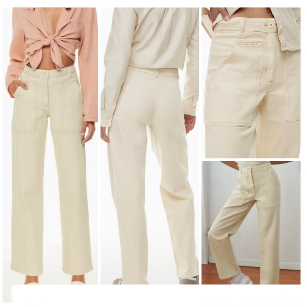 NWOT ARITZIA Wilfred Free Modern Utility Pant / utility Pants/ Denim SZ 4 (40”L)